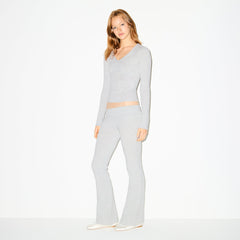COTTON JERSEY FOLDOVER PANT | LIGHT HEATHER GREY