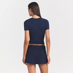COTTON JERSEY T-SHIRT | NAVY