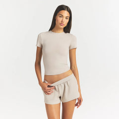 COTTON JERSEY T-SHIRT | STONE