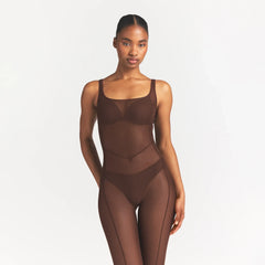 POWER MESH SHAPEWEAR CATSUIT | COCOA
