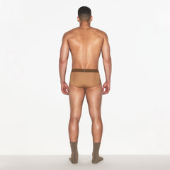 SKIMS COTTON MENS BRIEF | RUSSET