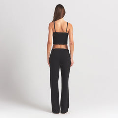 LOGO POINTELLE STRAIGHT LEG PANT | SOOT