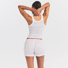VOILE SLEEP BLOOMER SHORT | SNOW