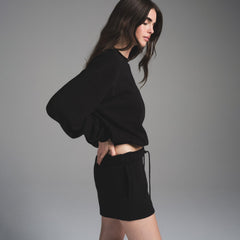 COTTON FLEECE SHORT | ONYX