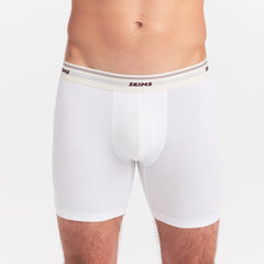 SKIMS COTTON RIB MENS 5" BOXER BRIEF | CHALK