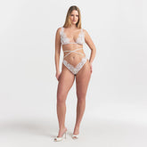 SKIMS LACE PLUNGE BRALETTE | SNOW