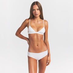 EVERYDAY COTTON TRIANGLE BRALETTE | SNOW
