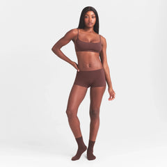 EVERYDAY COTTON SCOOP BRALETTE | COCOA HEATHER