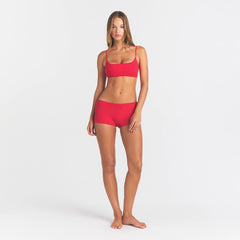 EVERYDAY COTTON SCOOP BRALETTE | CARMINE