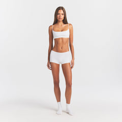 EVERYDAY COTTON SCOOP BRALETTE | SNOW