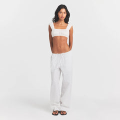 POPLIN APPAREL BRALETTE | SNOW