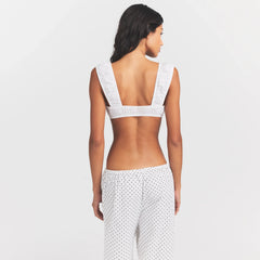 POPLIN APPAREL BRALETTE | SNOW
