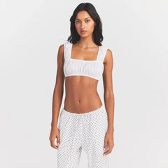 POPLIN APPAREL BRALETTE | SNOW