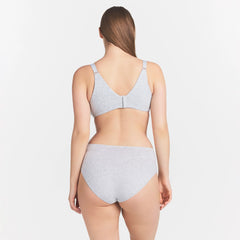 EVERYDAY COTTON FULL COVERAGE BRA | LIGHT HEATHER GREY