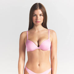 SKIMS ULTIMATE TEARDROP PUSH-UP BRA | BUBBLE GUM LEOPARD PRINT