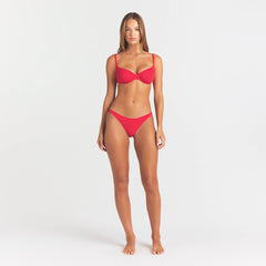EVERYDAY COTTON UNLINED DEMI BRA | CARMINE