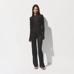 SLINKY KNIT LOW RISE PANT | OBSIDIAN