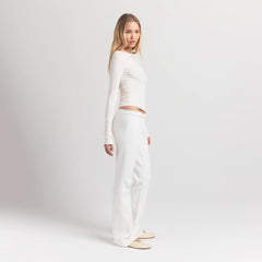 COTTON FLEECE SLIM PANT | MARBLE