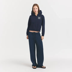 HEAVYWEIGHT CREPE STRAIGHT LEG PANT | NAVY