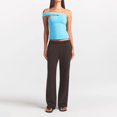 FRENCH TERRY STRAIGHT LEG PANT | ESPRESSO