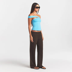 FRENCH TERRY STRAIGHT LEG PANT | ESPRESSO