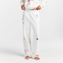 COTTON FLEECE CLASSIC STRAIGHT LEG PANT | MARBLE MULTI DOODLE PRINT