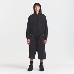 FLEECE LOUNGE MENS RELAXED LONG SHORT | WASHED ONYX
