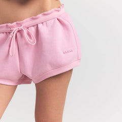 COTTON FLEECE BUBBLE HEM SHORT | HALITE