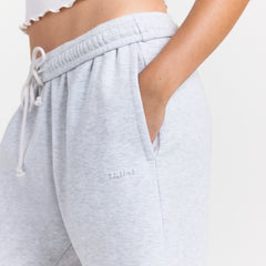 COTTON FLEECE LONG SHORT | LIGHT HEATHER GREY