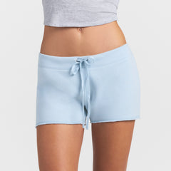 DRAPEY FRENCH TERRY SHORT | POWDER BLUE
