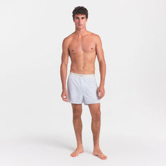 COTTON POPLIN MENS LOGO BAND BOXER | PLATINUM DOUBLE STRIPE