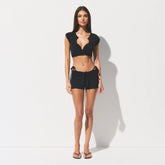 SWIM COVER-UPS COTTON SHORT | ONYX