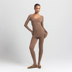 WOOL RIB HENLEY DRESS | SIENNA