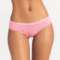 LIGHTWEIGHT COTTON LOGO PICOT HIPSTER | MELON TONAL