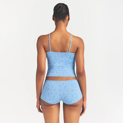 LIGHTWEIGHT COTTON LACE CAMI AND BOY SHORT SET | SURF DAINTY FLORAL PRINT