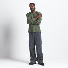 WAFFLE MENS LONG SLEEVE TOP | MILITARY GREEN