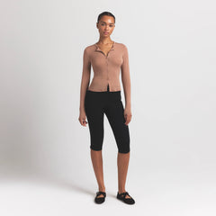 SHEER MODAL CARDIGAN WITH COVERED BUTTONS | SIENNA