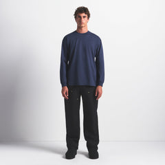 HEAVYWEIGHT COTTON MENS RELAXED LONG SLEEVE T-SHIRT | DAMSON
