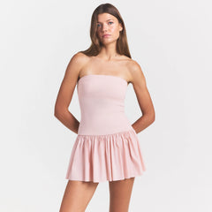 POPLIN APPAREL MINI TUBE DRESS | DUSTY PINK