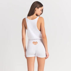 WORN IN JERSEY HEART ONESIE | SNOW