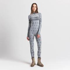 SKIMS FIRST LAYERS TURTLENECK CATSUIT | MIRROR WINTER FAIR ISLE