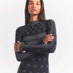 SKIMS FIRST LAYERS TURTLENECK CATSUIT | OBSIDIAN WINTER FAIR ISLE