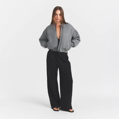 NEOPRENE OUTERWEAR REVERSIBLE BOMBER JACKET | DARK HEATHER GREY