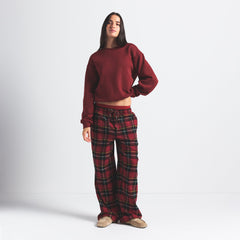 COTTON FLEECE CLASSIC CREWNECK | MERLOT