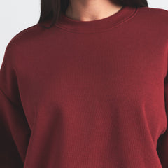 COTTON FLEECE CLASSIC CREWNECK | MERLOT