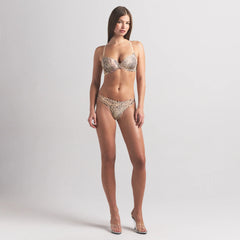 FITS EVERYBODY DIPPED FRONT THONG | SAND MULTI ANIMAL