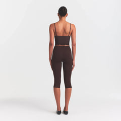 THE ESSENTIAL COLLECTION HIGH-WAISTED CAPRI | ESPRESSO