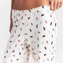 LOGO POINTELLE STRAIGHT LEG PANT | MARBLE TOSSED BUNNY