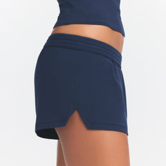 COTTON JERSEY LOOSE SHORT | NAVY