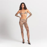 MILKY SHEER FOOTED LEGGING | SAND MULTI ANIMAL